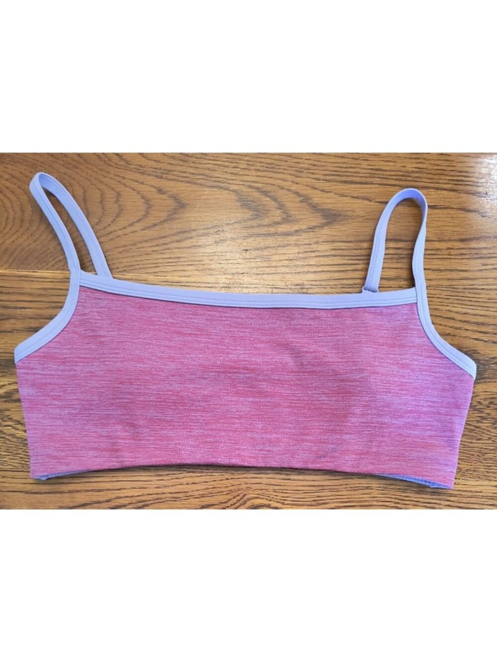 Vitality Pink and Lavender Adjustable Strap Crop Top Bralette Subtle